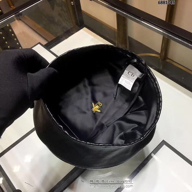 DIOR迪奧 經典百搭 專櫃款氣質貝雷帽 6881745 LLWJ5663